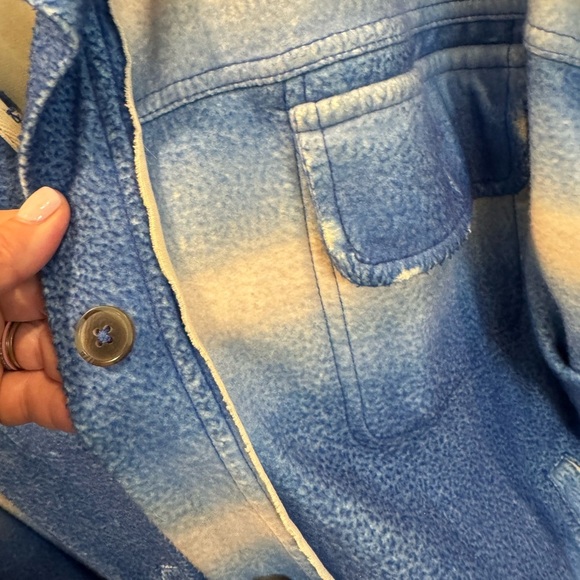 FREE PEOPLE Beige and Blue Jacket-wear alone or as a layer! Super soft & stylish - Picture 4 of 10
